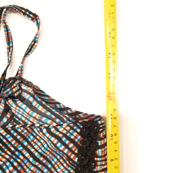 Intimately Free People Black Lace Detail Multi Color Tank Top Sz L - Picture 11 of 11
